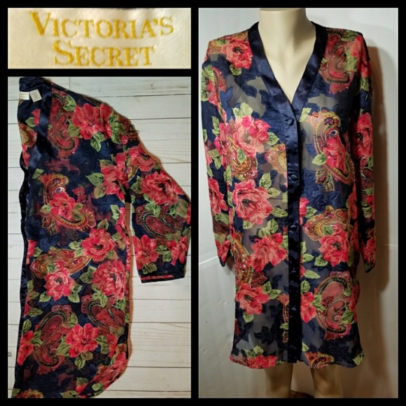 Victoria's Secret Other - Victoria's Secret Paisley/Floral/Sheer Robe S